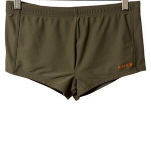 Hugo Boss Swim Shorts 2” Men’s Medium Olive Green Orange Boss Hugo Boss